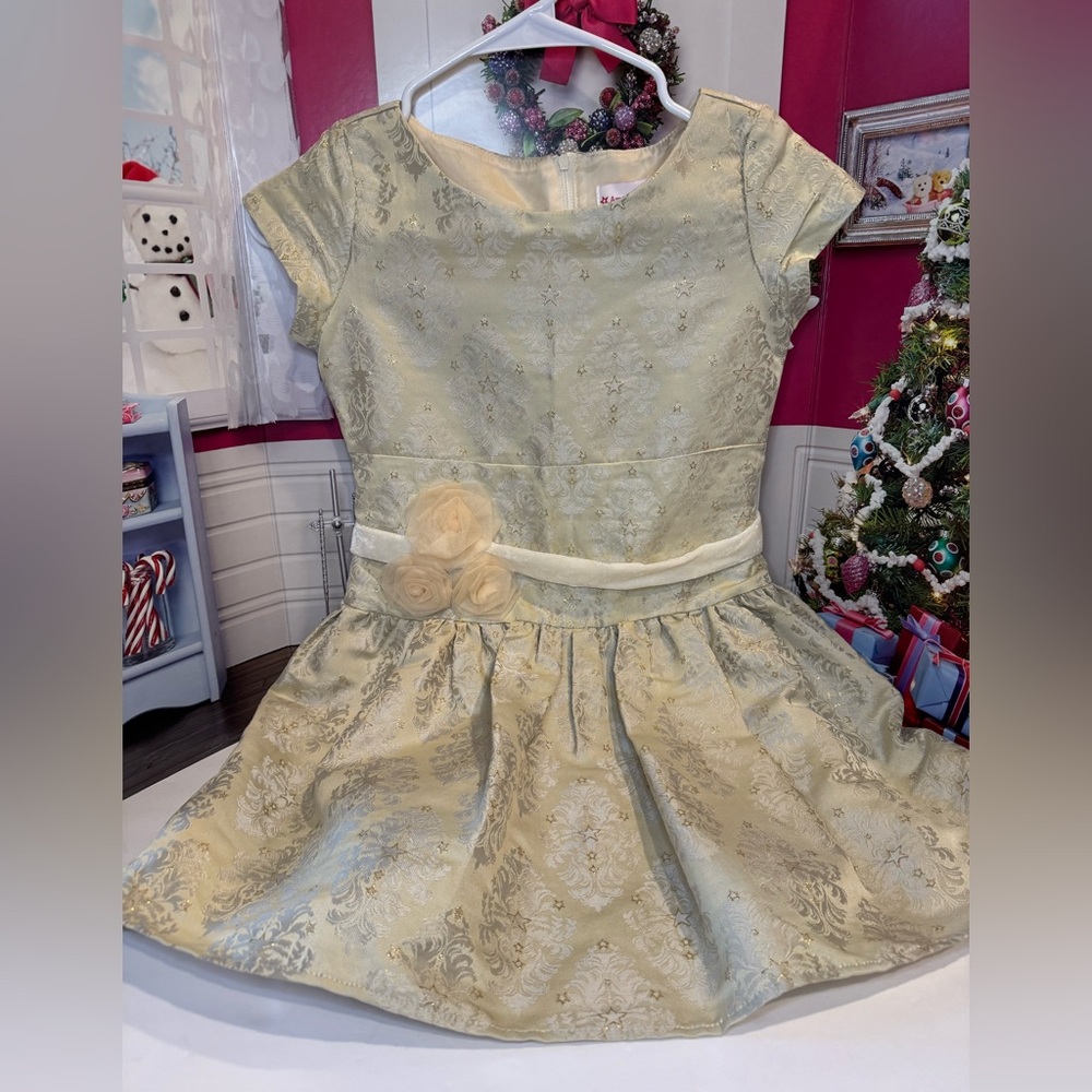 American Girl Brocade Holiday Dress - kid size 8